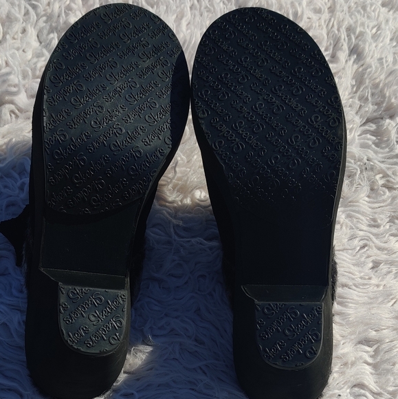 Skechers genuine leather mules with faux fur new without box - Picture 5 of 5